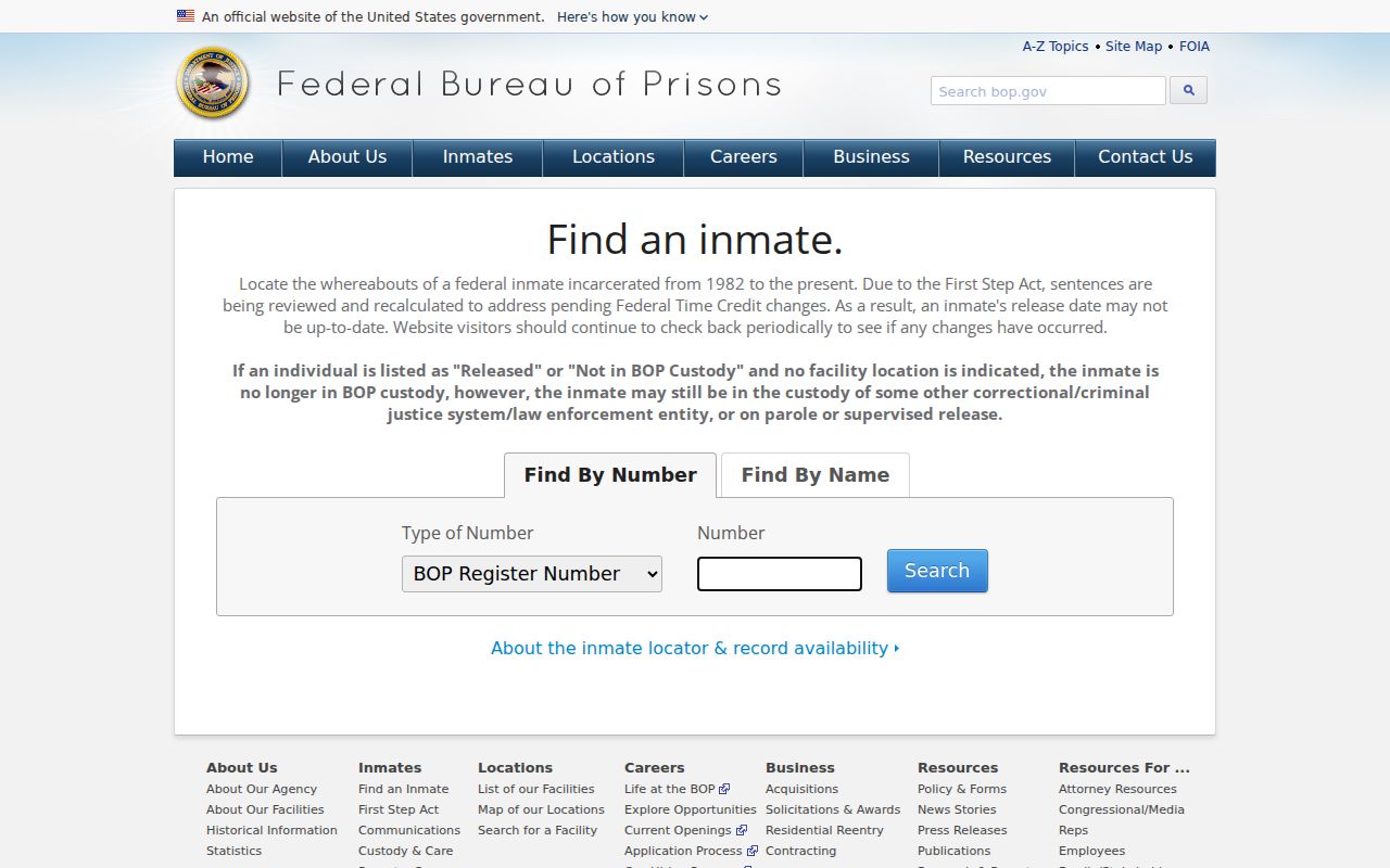 Wheeler County arrest lookup federal prison locator