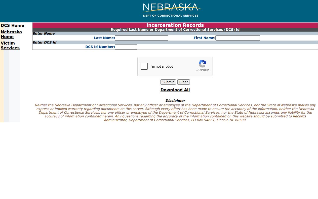 Wheeler County arrest lookup NDCS state incarceration search