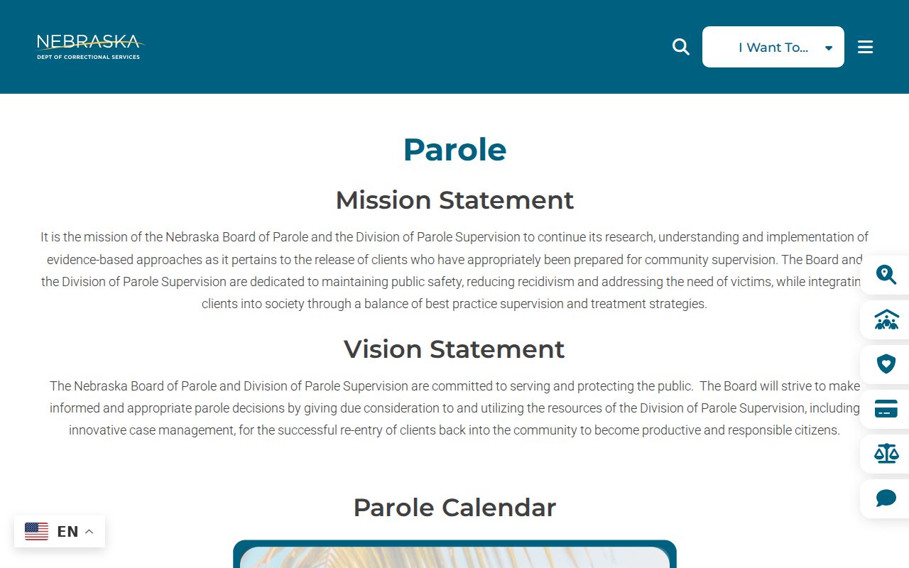 Nebraska parole information for Wheeler County criminal records