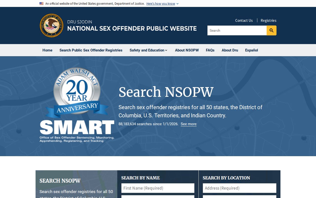National supplement for a Wheeler County sex offender search