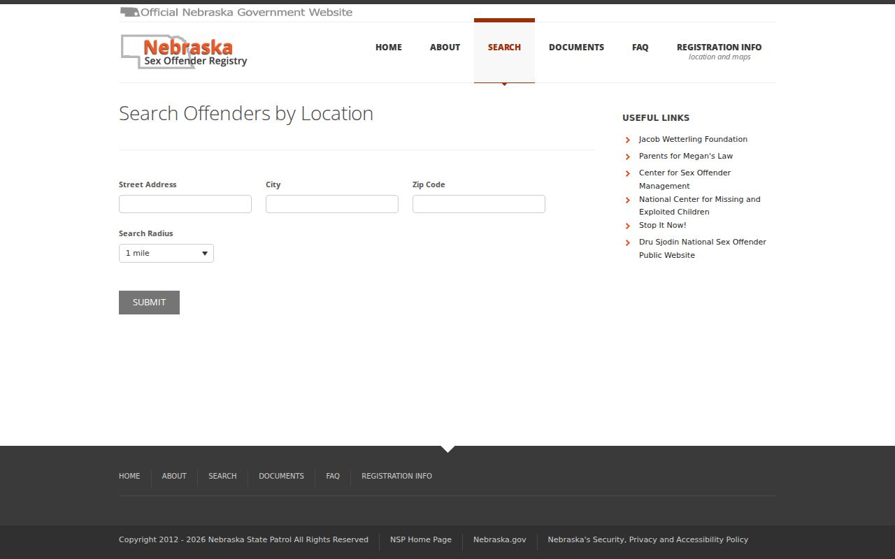 Wheeler County sex offender registry location and radius search